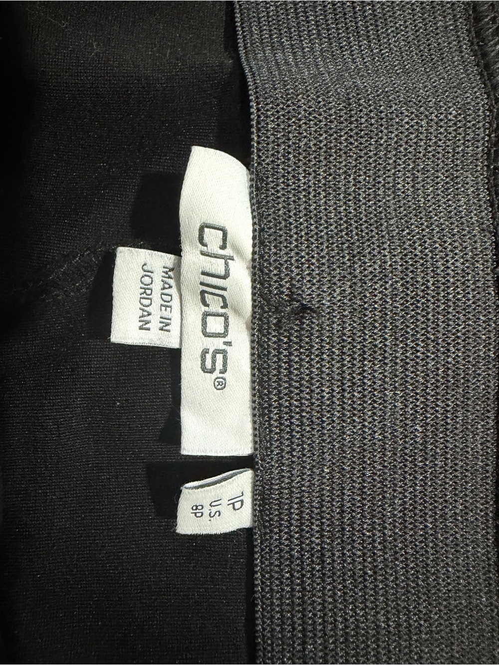 Chico's Black Ponte Wide Leg Pants, 1P (size 8 petite)